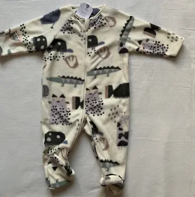 BNWT Baby Boys Fleece Animal Sleepsuit 3-6 Months NEXT • £10.99