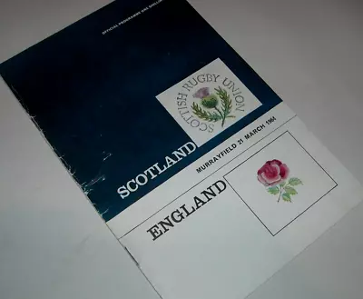 Scotland Vs England. Rugby Union. 21st March 1964. Vintage Program. • $5.67