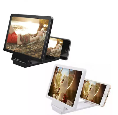 🔥 Phone Screen MAGNIFIER Mobile 3D Amplifier Video Smart FOLDING Stand Foldable • £2.75