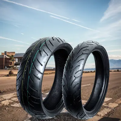 Front Rear Motorcycle Tires 120/70ZR17 180/55ZR17 For Honda Suzuki Kawasaki • $151