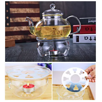 High Heat Resistant Borosilicate Thicken Glass Teapot Warmer Heating Base Set • $10.80