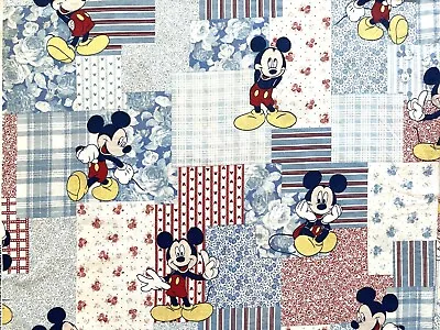 Vintage Cotton Quilt Fabric  Classic Mickey  Disney For Quilters By 1/2 Yard • $12.99