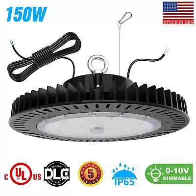150W UFO LED High Bay Light Dimmable Commercial Warehouse Shop Light Fixture DLC • $83.06