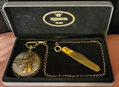 BEAUTIFUL MAJESTRON Watch Chain & Pocket Knife  Original Packaging New Battery • $39.95