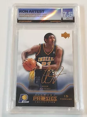 Ron Artest PGX Graded Metta World Peace 2004-05 Upper Deck Pro Sigs Diamond #33 • $2.99