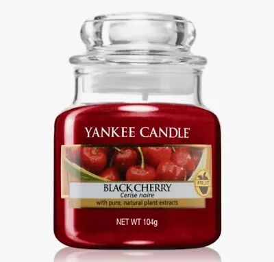 Yankee Candle Black Cherry Small 104g Glass Jar. Brand New.  • £5.99