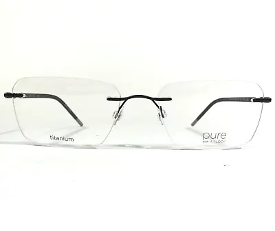 Marchon Airlock HOMAGE 203 001 Eyeglasses Frames Black Rectangular 55-18-140 • $99.99