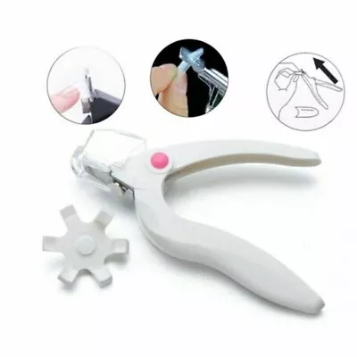 White False Nail Tip Cutter Clipper Nails Edge Trimmer Salon Manicure Tool UK • £4.99