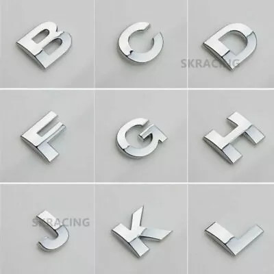 Car (A-Z) 3D LOGO DIY Metallic Alphabet Sticker Emblem Letter Badge Decal Chrome • $0.99