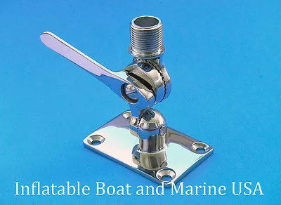 Boat Radio VHF Antenna Mount Base - Marine 316 Stainless Steel • $36.50