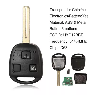 $16.99 • Buy Replacement For Lexus 2004 2005 2006 RX330 2007 2008 2009 RX350 Remote Key Fob