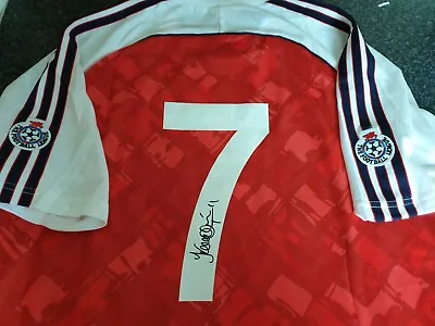 £125 • Buy Kevin Campbell Signed Arsenal 1991 Title Home Shirt **PRIVATE SIGNING**