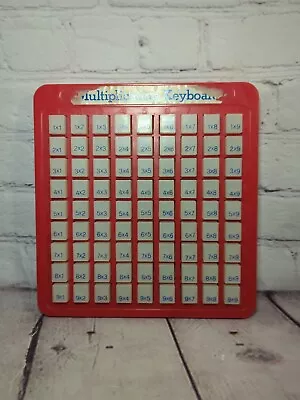 Vintage Educational Multiplication Keyboard Press And See Math Red Learning • $13
