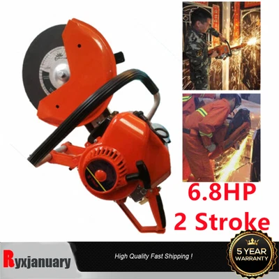 $225.01 • Buy 6.8HP Disc Petrol Demolition Saw Machine Concrete Cut Off Dry Demo Road Cutter 