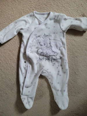 £0.99 • Buy Dumbo Fleece Sleepsuit First Size / Newborn