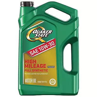 Quaker State High Mileage Full Synthetic 10W-30 Motor Oil 5 Quart Motor Oil • $22.97