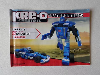 KRE-O Create It Transformers Mirage 31145 - Instructions Only Booklet • $12