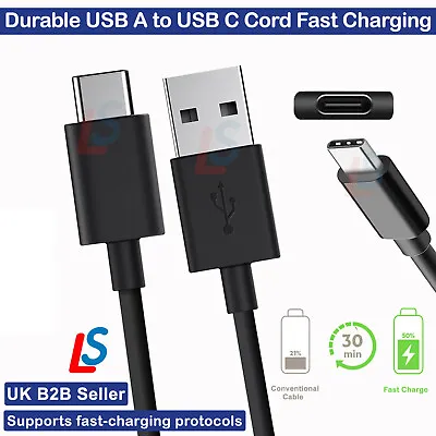 USB C FAST CHARGING CABLE CHARGER LEAD FOR Sony Xperia XZ1 Xperia XZ2 Xperia XZ3 • £2.98