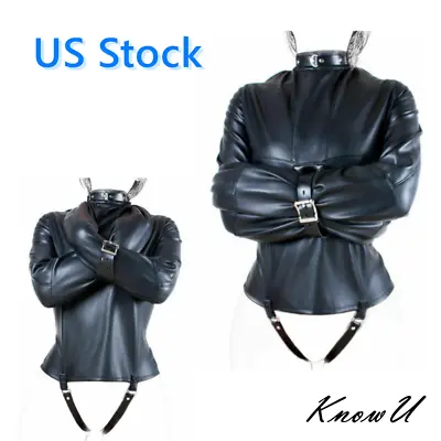 $29.89 • Buy KnowU US Stock Straight Jacket Costume Restraint Armbinder Body Harness L/M Size