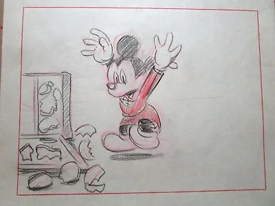 MICKEY MOUSE  1943 Walt Disney ORIGINAL PRODUCTION STORYBOARD Cel DRAWING • $345