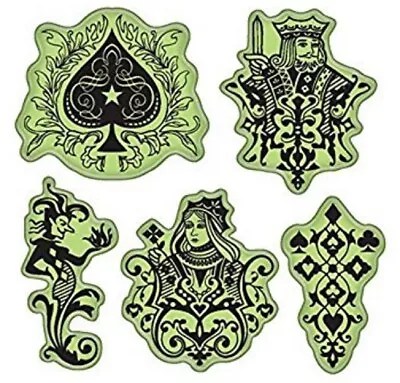 Inkadinkado Spade King Queen Gambling Inspired Images Set Cling Rubber Stamp • $8.99