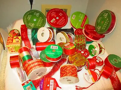 HUGE Mixed Lot Of Crafting Ribbon Various Sizes New And Used   All For One Money • $1100