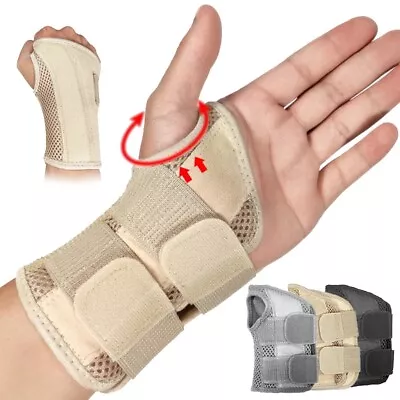 Wrist Support For Splints Carpal Tunnel Sprain Injury Arthritis Brace Strap Wrap • £11.79