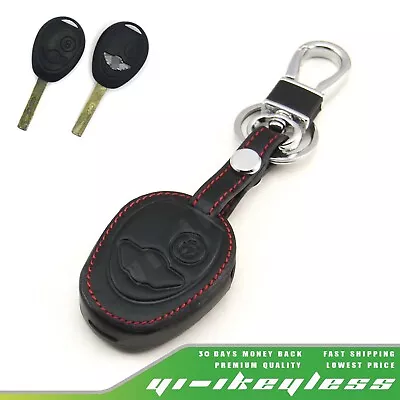 Leather Case Cover Holder Fit For BMW Mini Cooper R50 R53 S Remote Key 2 Buttons • $7.99