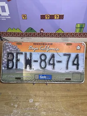 Baja California Norte MEXICO License Plate Placa Tag Orange BFW-84-74 Mexicali • $17.48