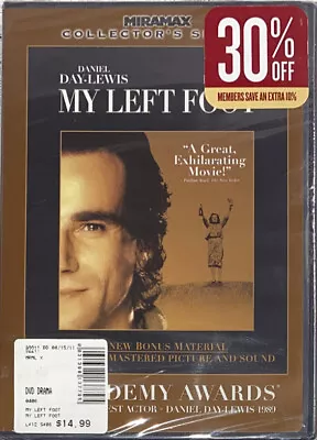 My Left Foot (DVD 2011) Daniel Day-Lewis Collector’s Series Factory Sealed! • $18.39