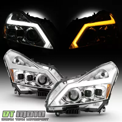 Chrome Headlights W/LED Sequential Signal Switchback DRL For 2010-2013 G37 Sedan • $449.99