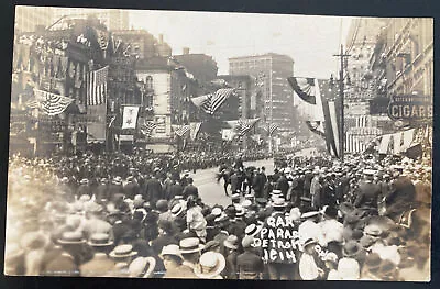 Mint USA Real Picture Postcard RPPC Civil War GAR Parade Detroit 1914 • $269.99
