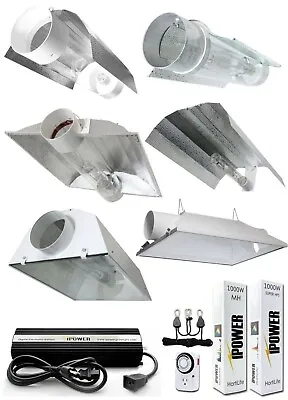 IPower 400/600/1000W HPS&MH Grow Light System Kit Cool Tube Hood Wing Reflector • $229.99