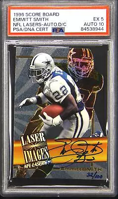 1996 Emmitt Smith Die-Cut Autograph Auto Autograde 10 32/100 PSA DNA 5 • $349.99