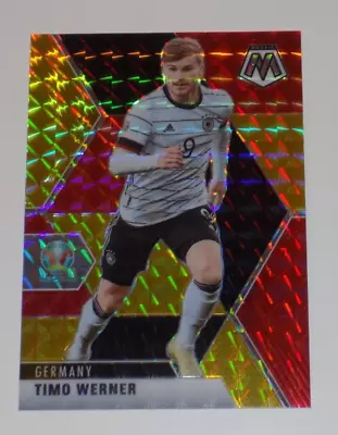 2020-21 Panini Mosaic #124 Timo Werner Red Yellow Prizm #d /88 Soccer • $1.95