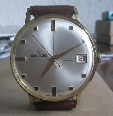 £28 • Buy Rare Vintage Services Watch Men's, Works Great, Bauhaus Style