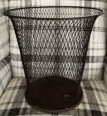 Vintage Antique NEMCO Metal Co Steel Mesh Trash Can Waste Basket Chicago 15” • $99.99