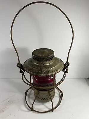 Handlan B&O Railroad Lantern Baltimore And Ohio Red Fresnel Globe Signal Lamp • $124.95