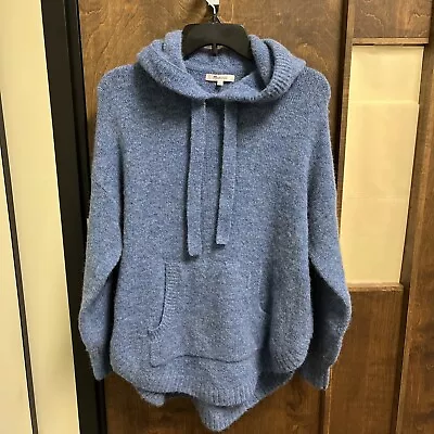 NWT Madewell Wilmington Hoodie Sweater Blue Alpaca Wool Knit Oversized Pocket • $14.99