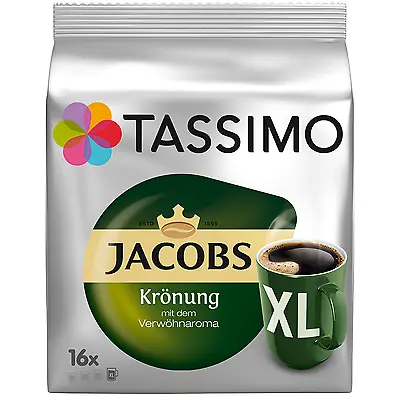 TASSIMO: Jacobs KRONUNG XL -Coffee Pods -16 Pods-FREE SHIPPING • $16.99