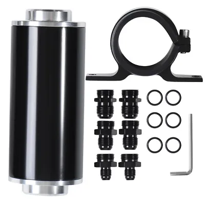 10 Micron Inline Fuel Filter W/ 6AN 8AN 10AN Adapter Fitting An8 Fuel Filter • $23.99