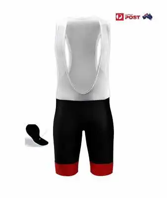 Mens Pro Cycling Bib Shorts Coolmax Padding Outdoor Cycle Gear Pants Shorts AU • $29.99