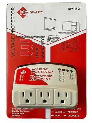 Voltage And Electronic Surge Protector For TVAUDIODVDCOMPUTERSPRINTERS  • $22.99