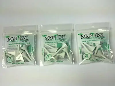 Martini 2'' Golf Tees WHITE (6-TEES IN BAG) (3-BAG SPECIAL) • $16.98