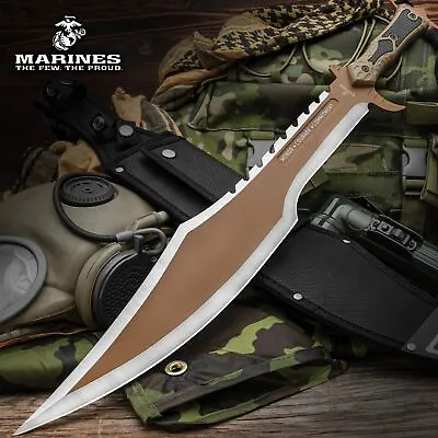 USMC Desert Ops Spartan Sword And Scabbard | Officially Licensed Tactical Sword • $55.99