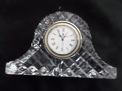 GENUINE Vintage Waterford Crystal Small Glass Mantel Desk Clock Working • £15