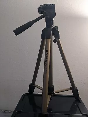 Dynex Universal Professional 60  Tripod DX-TRP60 GOLD WITH QUICK RELEASE PLATE • $20