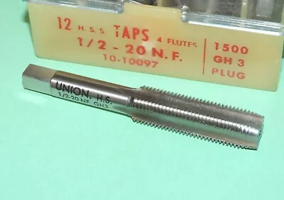 Union Butterfield 1/2-20 HSS Plug Tap GH3 4FL NF Right Hand (USA) • $10.20