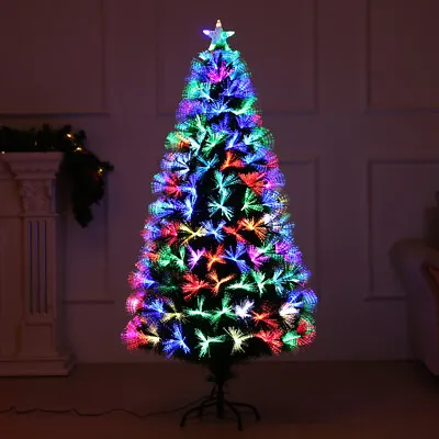 £43.99 • Buy Fibre Optic Pre Lit Christmas Tree Xmas Bushy Pine Outdoor Indoor Holiday Decor