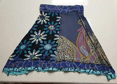 Desigual A-line Skirt Knee Length Size L 12 EC • $28